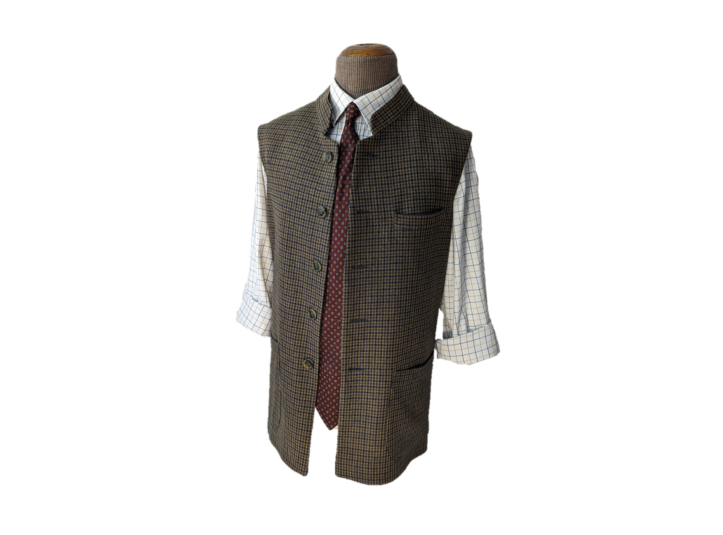 Green Houndstooth Nehru (Cypriot)